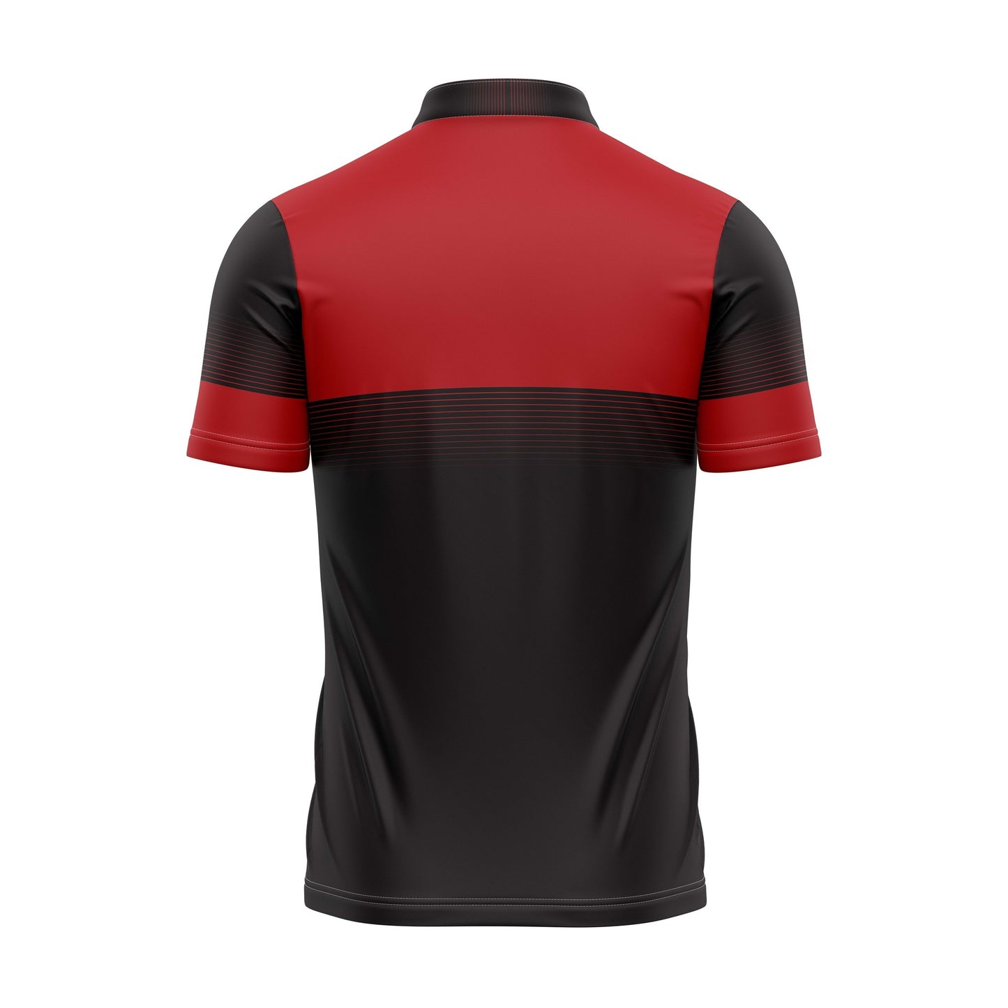 Halftone Fade Red and Black Standard Button Up Collar