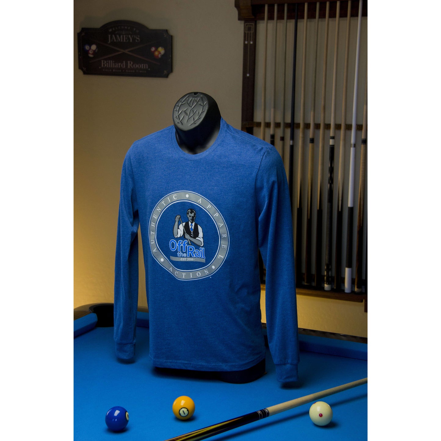 Center Front Men's Logo Long Sleeve - Off The Rail Apparel