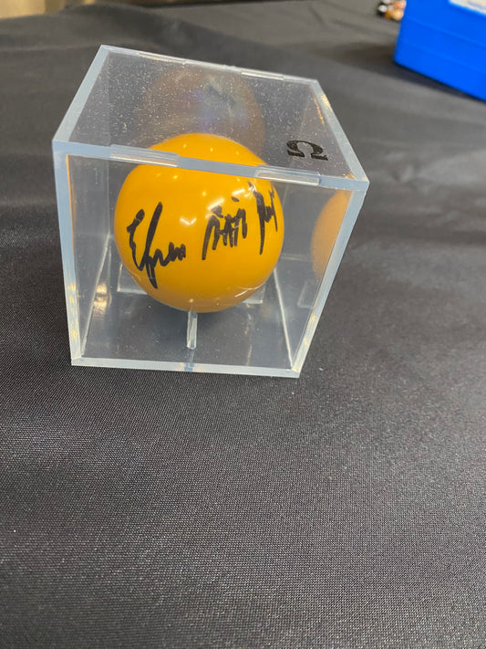 Efren Reyes Signed Billiard Ball with display case