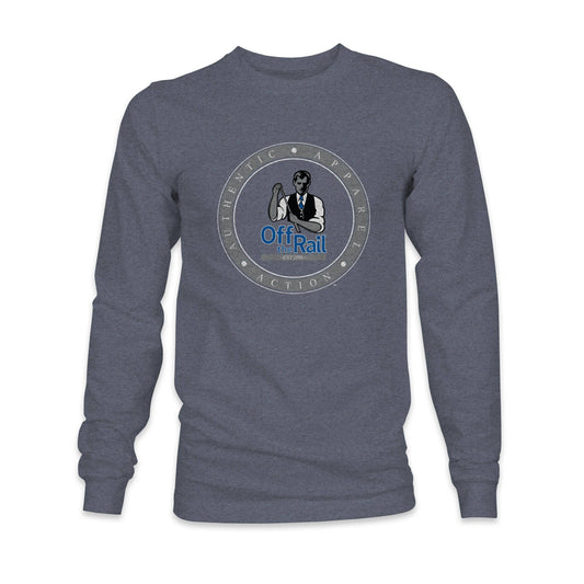 Center Front Men's Logo Long Sleeve - Off The Rail Apparel