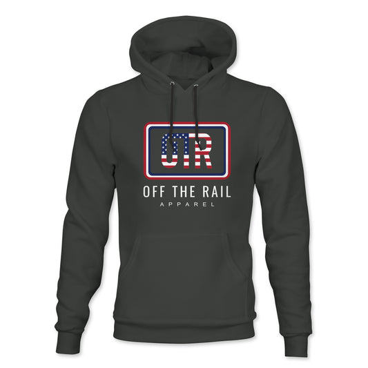 RED, WHITE, AND BLUE- PATRIOTIC- HOODIE