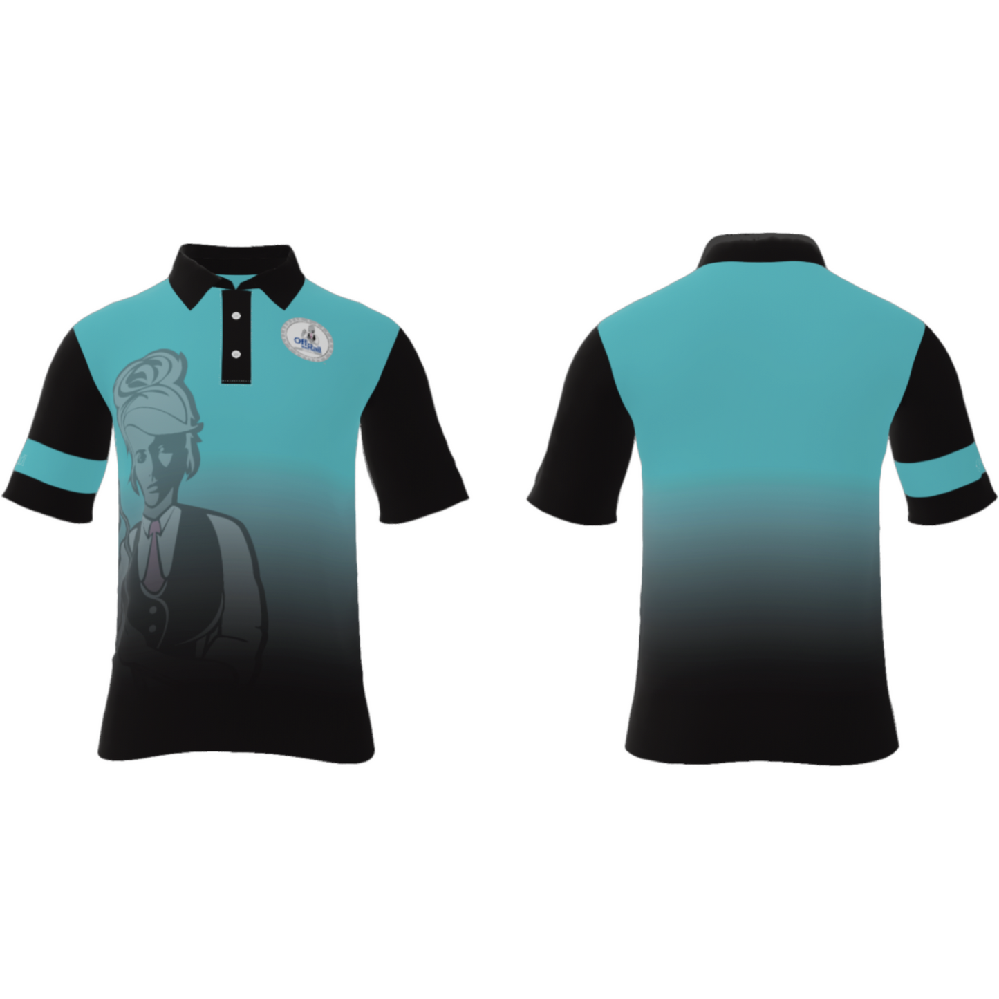 Womens Teal Player Standard Polo - Off The Rail Apparel