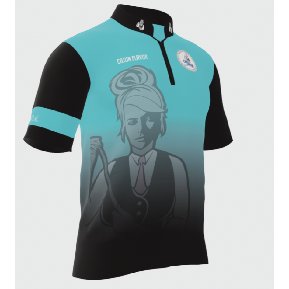 Womens Southside Roofing Cajun Flavor Teal Player Performance Polo - Off The Rail Apparel