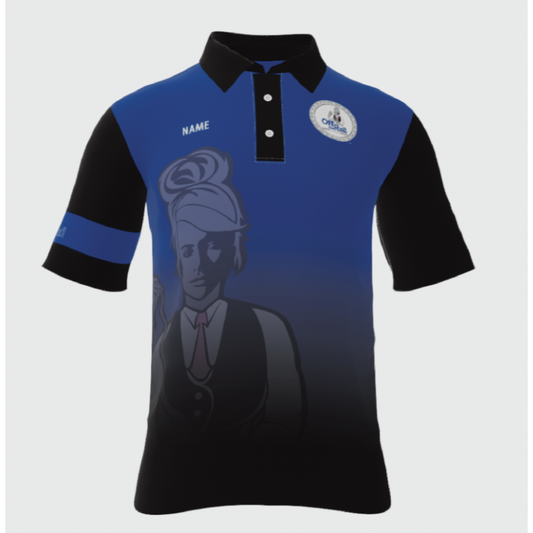 Womens Team Blue/Black Player Standard Polo - Off The Rail Apparel