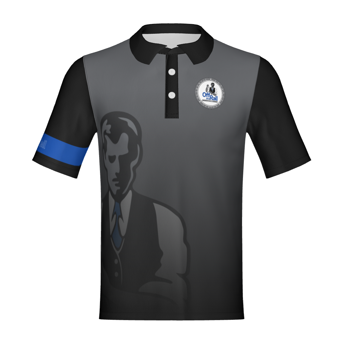 Gray/Black Watermark Standard Polo- Non Customizable