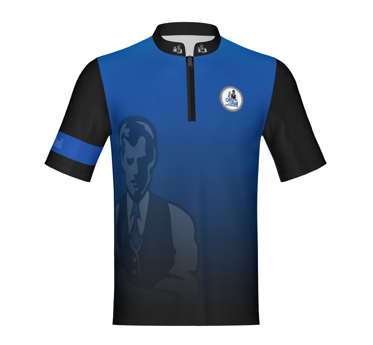 Blue/Black Watermark Performance Polo- Non Customizable