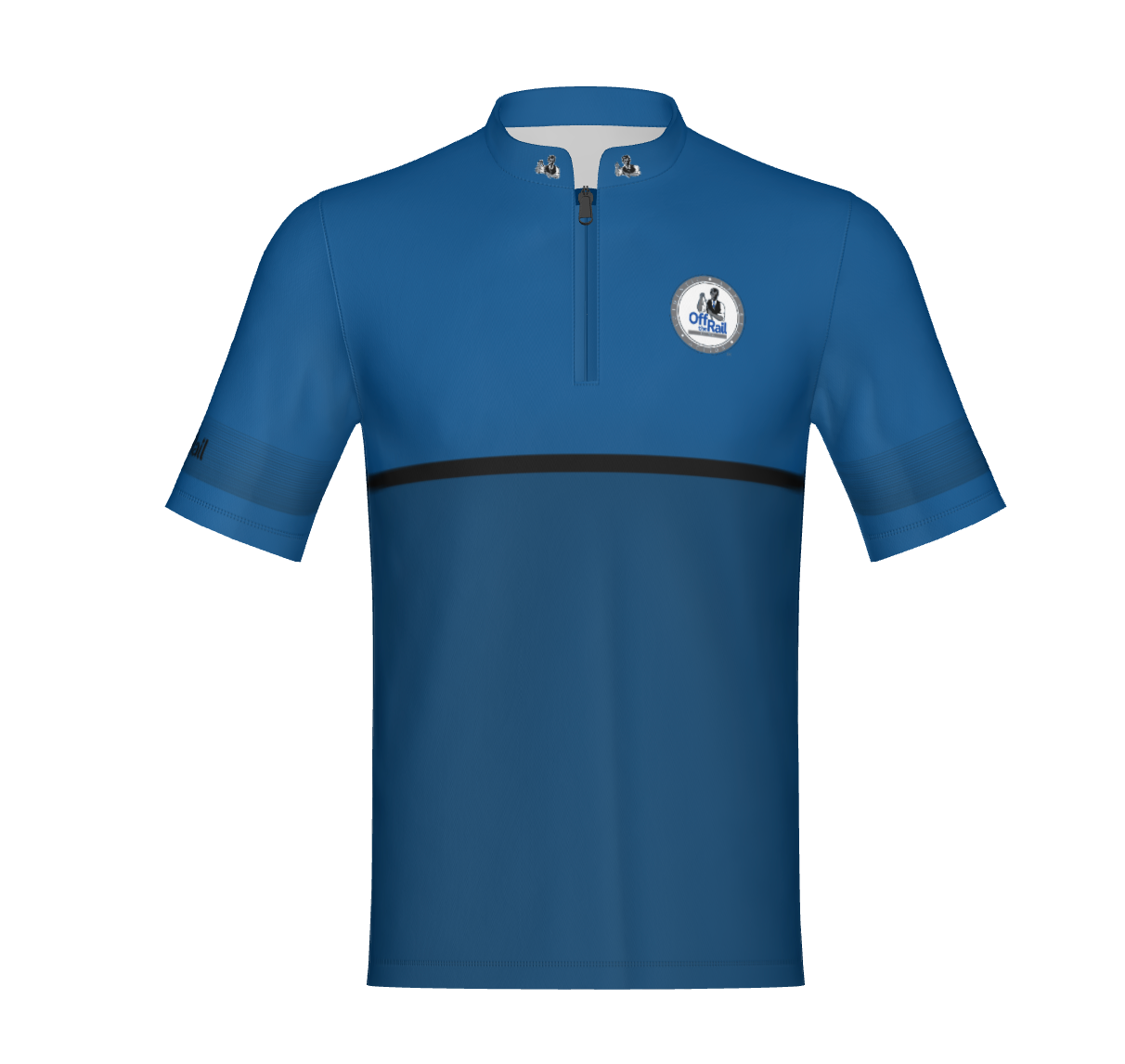 Two Tone Blue Performance Polo- Non Customizable