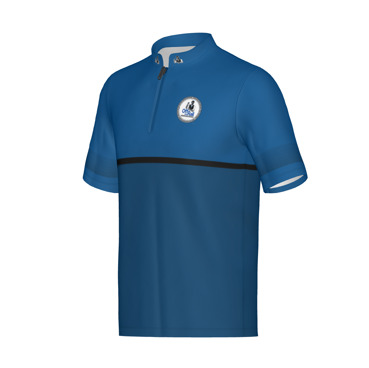 Two Tone Blue Performance Polo- Non Customizable