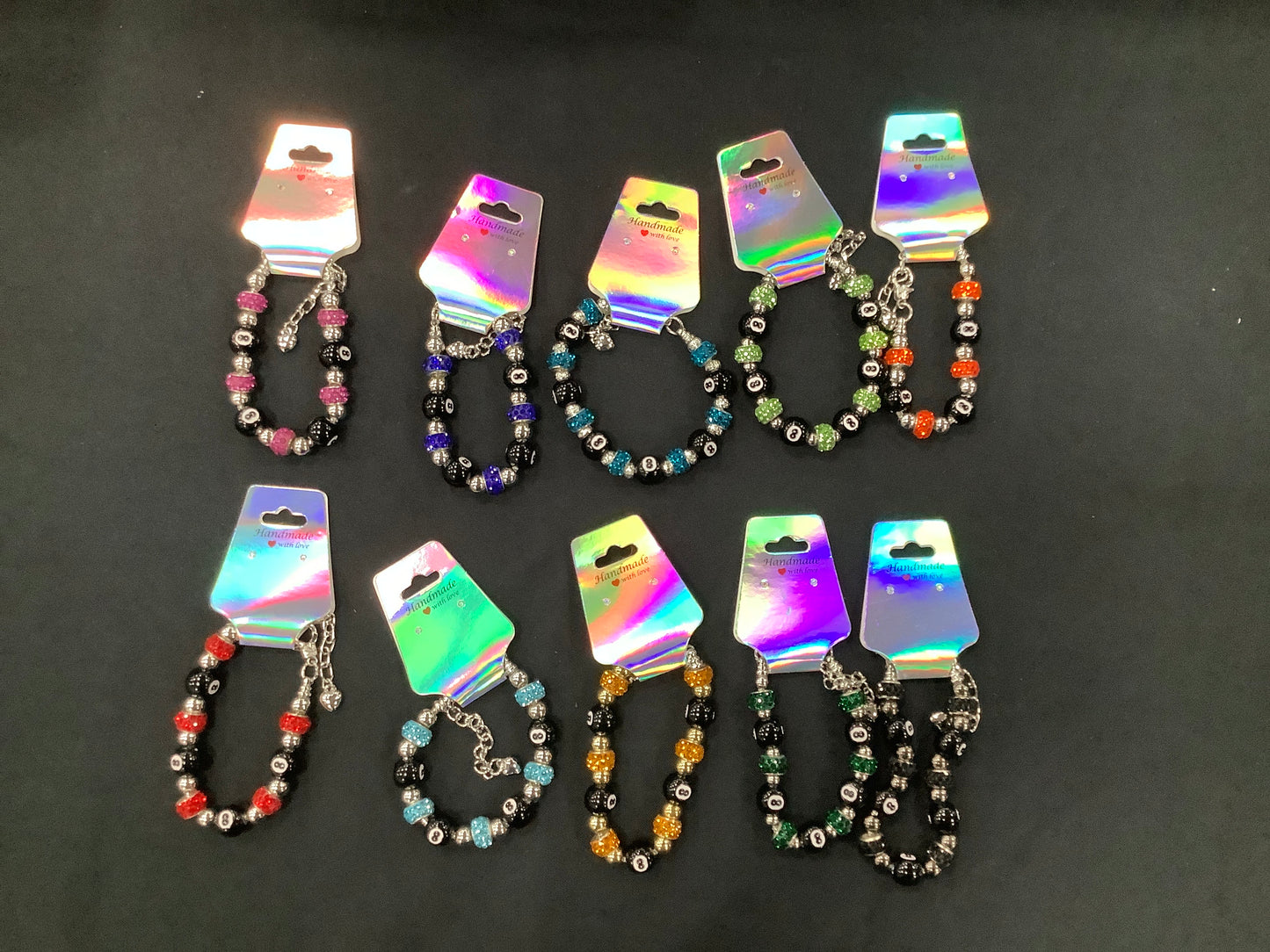 8-Ball Bead Bracelet