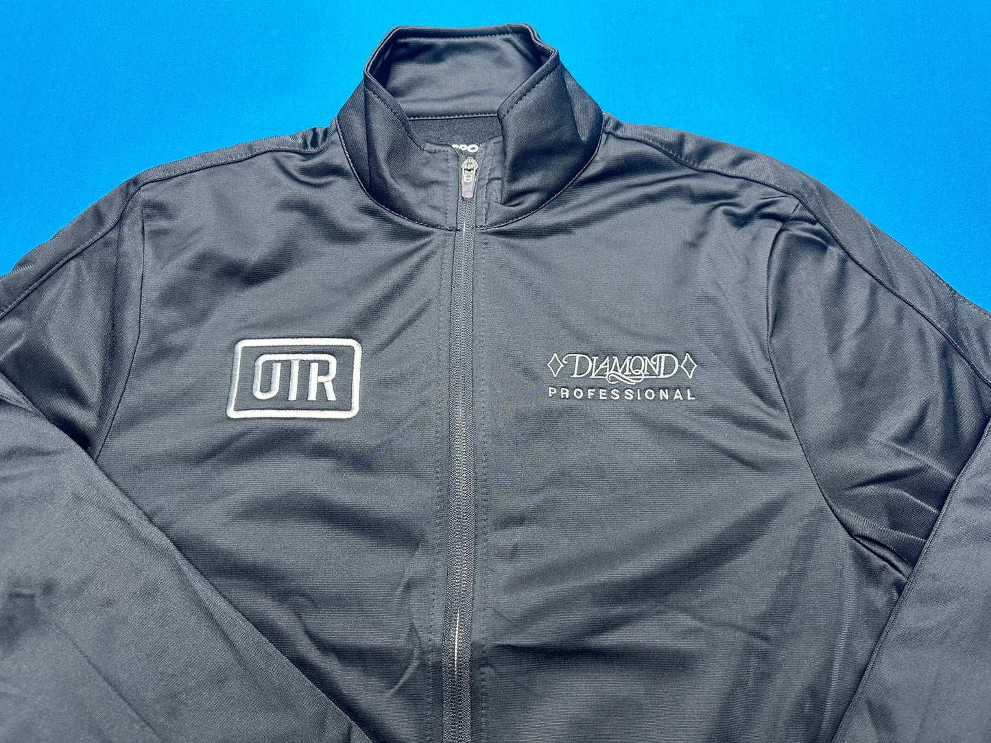 DIAMOND- OTR-JACKET- FULL ZIPPER- BLACK ON BLACK