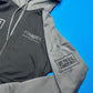 Embroidered Hoodie- Black and Grey