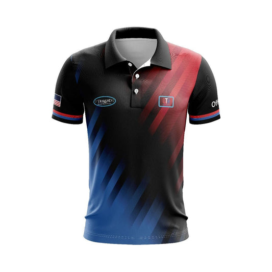 Brushed Patriotic Standard Collar Polo- Non Customizable