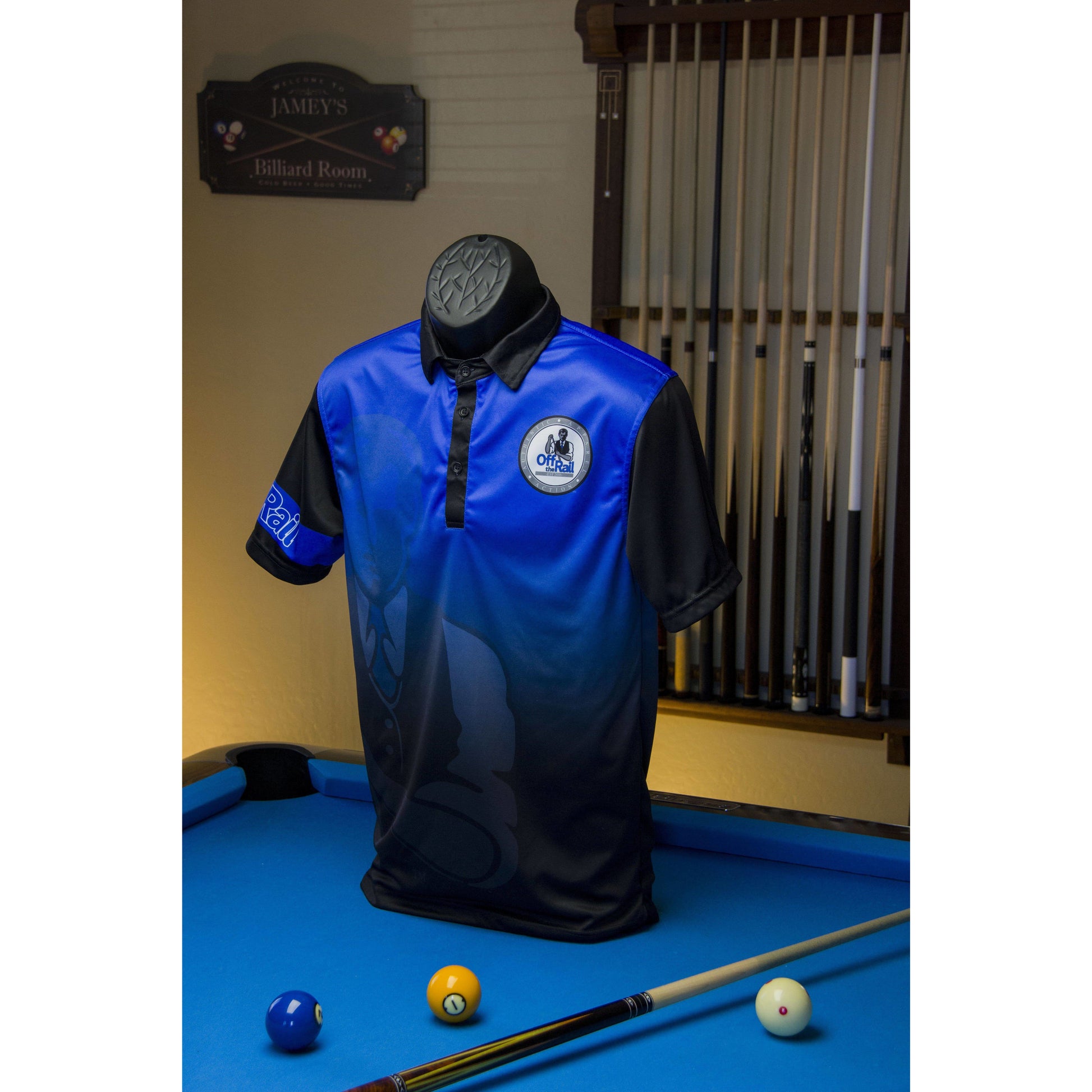 Blue/Gray Watermark Standard Polo - Off The Rail Apparel