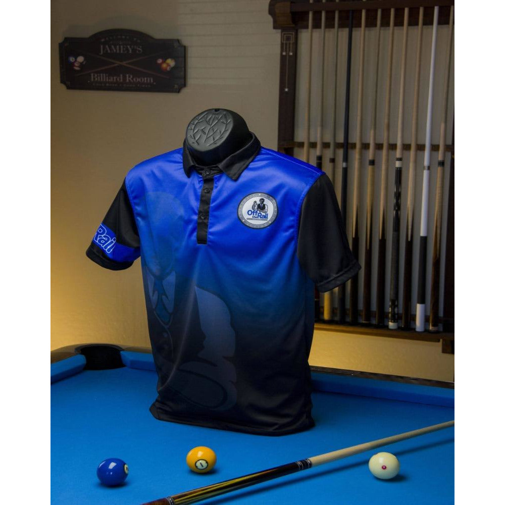 Blue/Gray Watermark Performance Polo - Off The Rail Apparel