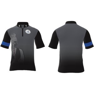 Womens Gray/Black Player Performance Polo - Off The Rail Apparel