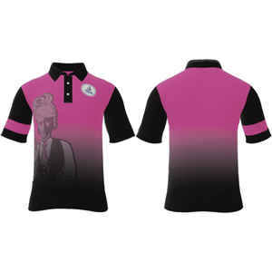 Womens Pink Player Standard Polo - Off The Rail Apparel