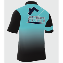 Load image into Gallery viewer, Southside Roofing Cajun Flavor Teal Player Performance Polo - Off The Rail Apparel