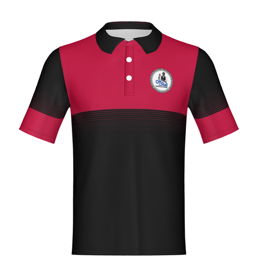 Halftone Red/Black Fade Standard Polo -Non Customizable