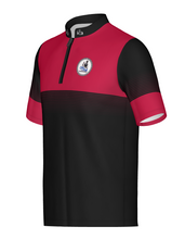Load image into Gallery viewer, Halftone Red/Black Fade Performance Polo- Non Customizable