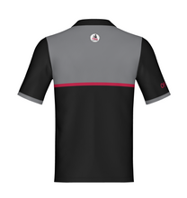 Load image into Gallery viewer, Two-Tone Grey Black with Red Stripe Standard Polo-Non Customizable