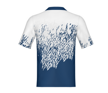 Load image into Gallery viewer, Glitch Blue and White Standard Collar Polo- Non Customizable