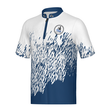 Load image into Gallery viewer, Glitch Blue and White Performance Collar Polo- Non Customizable