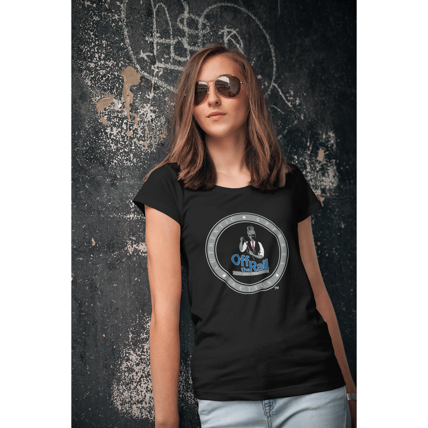 Center Front Women's Logo T-shirt - Off The Rail Apparel