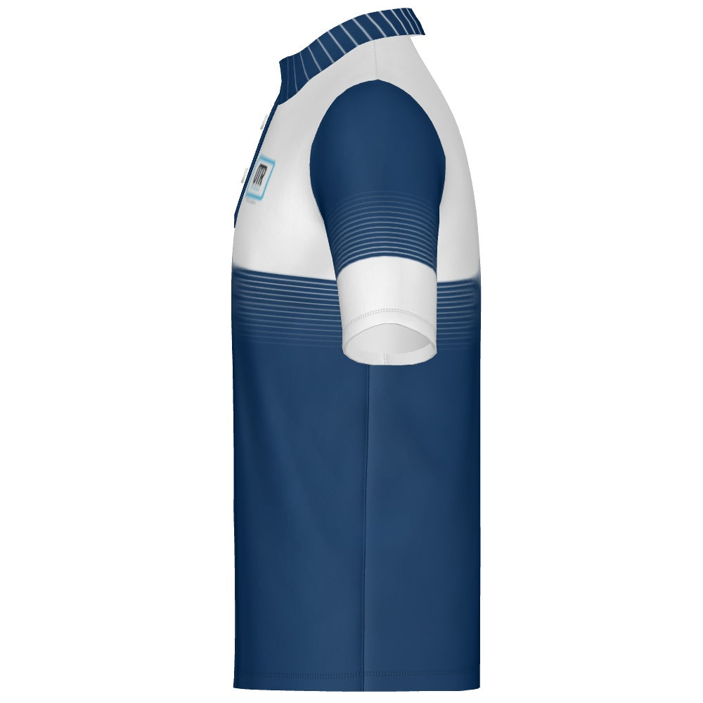 Blue and White Half tone Standard Collar Customizeable