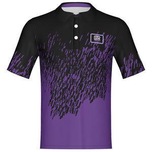 Purple and Black Glitch style- Standard Collar-Customizable